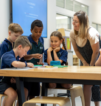 Students working together