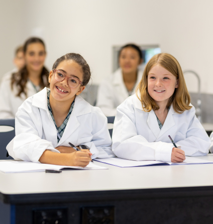 Students in science class